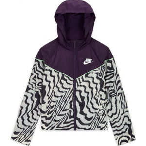 Nike SPORTSWEAR WINDRUNNER Dívčí bunda, fialová, velikost