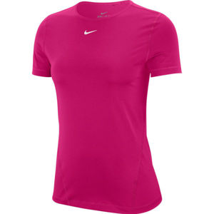 Nike NP 365 TOP SS ESSENTIAL W Dámské tričko, Růžová, velikost M