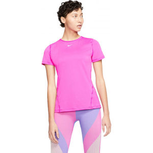 Nike NP 365 TOP SS ESSENTIAL W růžová S - Dámské tričko