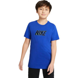 Nike NSW TEE NIKE SWOOSH GLOW B Chlapecké tričko, Modrá,Černá, velikost M