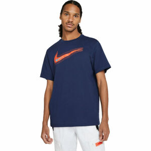 Nike SPORTSWEAR Pánské tričko, Tmavě modrá,Oranžová, velikost L