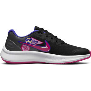 Nike STAR RUNNER 3 Dětská sportovní obuv, Černá,Růžová,Fialová,Bílá, velikost 38