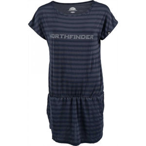 Northfinder KILDA Dámské triko prodlouženého střihu, Tmavě modrá,Modrá,Šedá, velikost XL