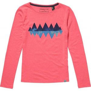 O'Neill LG NIGHT VIEW L/SLV T-SHIRT Dívčí tričko, Růžová,Modrá,Tmavě modrá, velikost