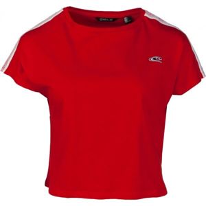 O'Neill LW WAVE CROPPED TEE Dámské tričko, Červená,Bílá, velikost XL