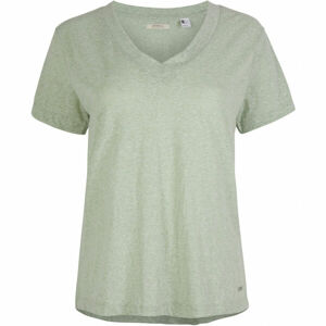 O'Neill LW ESSENTIALS V-NECK T-SHIRT Světle zelená L - Dámské tričko