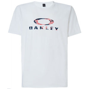 Oakley USA FLAG ELLIPSE SS TEE bílá M - Pánské triko