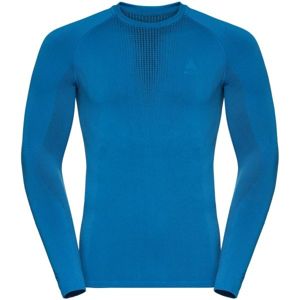 Odlo BL TOP CREW NECK L/S PERFORMANCE WARM modrá XXL - Pánské tričko