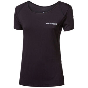 Progress ARROW LADY Dámské běžecké triko, Černá,Bílá, velikost XS