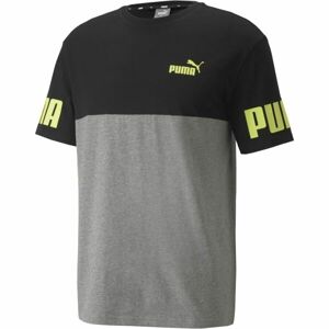 Puma POWER COLORBLOCK TEE Pánské triko, černá, veľkosť S