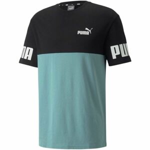 Puma POWER COLORBLOCK TEE Pánské triko, tyrkysová, velikost XXL