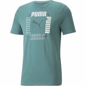 Puma BOX TEE Pánské triko, zelená, veľkosť XL