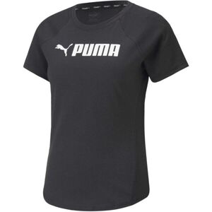 Puma PUMA FIT LOGO TEE Dámské triko, černá, velikost S