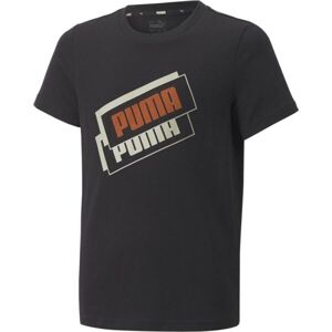 Puma ALPHA HOLIDAY TEE B Pánské triko, černá, velikost 140