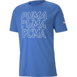 Puma MODERN SPORTS LOGO TEE Pánské triko, Modrá,Bílá, velikost M