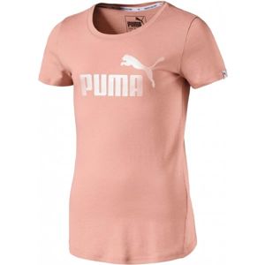 Puma STYLE ESS LOGO TEE světle růžová 152 - Dívčí triko