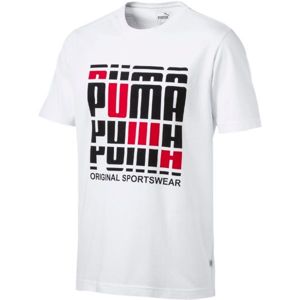 Puma TEE bílá L - Pánské stylové tričko
