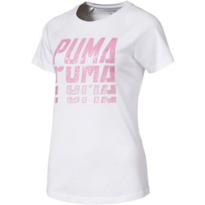 Puma FONT GRAPHIC TEE bílá S - Dámské triko