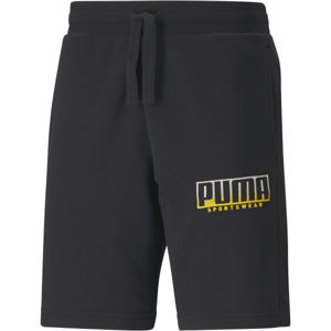 Puma ATHLETICS SHORT Pánské sportovní šortky, Černá,Žlutá, velikost S