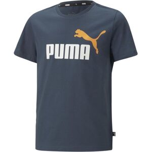 Puma ESS+2 COL LOGO TEE B Dětské triko, tmavě modrá, velikost 116