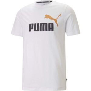 Puma ESSENTIALS + 2 COL LOGO TEE Pánské triko, bílá, velikost