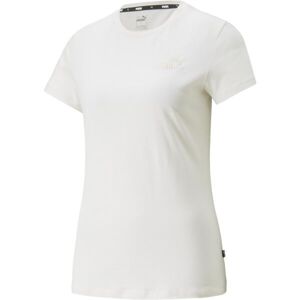Puma ESS+EMBROIDERY TEE Dámské triko, bílá, velikost XL