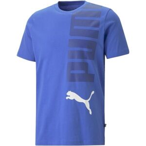 Puma ESSENTIALS+LOGO LAB TEE Pánské triko, modrá, veľkosť M