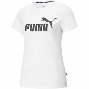 Puma ESS LOGO TEE Dámské triko, Bílá,Černá, velikost L
