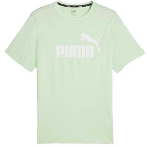 Puma ESSENTIALS LOGO Pánské triko, světle zelená, velikost