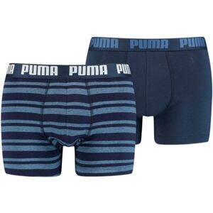 Puma HERITAGE STRIPE BOXER 2P Pánské boxerky, tmavě modrá, velikost S