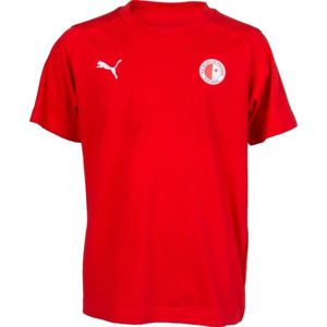 Puma LIGA CASUALS TEE JR SLAVIA Dětské sportovní triko, červená, velikost 140