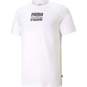 Puma CORE INTERNATINAL TEE Pánské triko, Bílá,Černá, velikost L