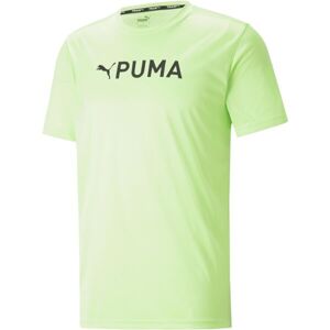 Puma FIT LOGO TEE - CF GRAPHIC Pánské sportovní triko, žlutá, velikost XXL