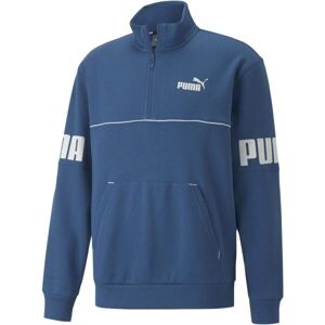 Puma POWER COLORBLOCK HALF ZIP FL Pánská mikina, modrá, velikost XXL