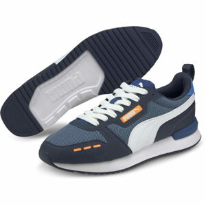 Puma R78 Pánské volnočasové boty, Tmavě modrá,Bílá,Oranžová, velikost 7