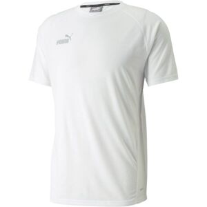 Puma TEAMFINAL CASUALS TEE Fotbalové triko, Bílá,Šedá, velikost L