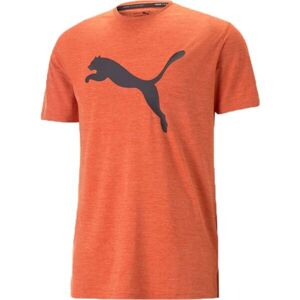Puma TRAIN FAV HEATHER CAT TEE Pánské sportovní triko, oranžová, velikost L