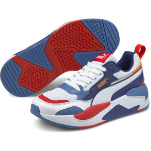 Puma X-RAY 2 SQUARE JR Juniorská sportovní obuv, Bílá,Modrá,Červená, velikost 6
