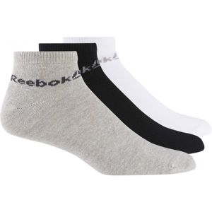 Reebok ACTIVE CORE ANKLE SOCK 3P Unisexové ponožky, Šedá,Bílá,Černá, velikost 39-42