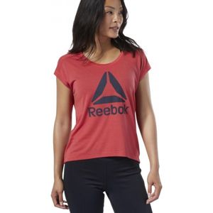 Reebok WOR SUPREMIUM 2.0 TEE BIG LOGO červená L - Dámské tričko