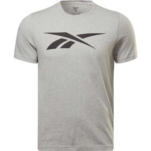Reebok GS VECTOR TEE Pánské triko, šedá, veľkosť XL