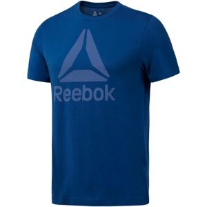 Reebok QQR-REEBOK STACKED šedá XL - Pánské sportovní tričko