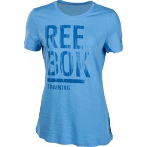 Reebok TRAINING SPLIT TEE modrá XL - Dámským tričko