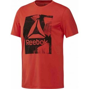 Reebok WORKOUT READY GRAPHIC SMU TOP červená L - Pánské triko