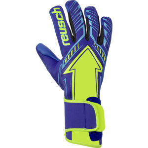 Reusch ARROW S1 Fotbalové rukavice, Modrá,Reflexní neon, velikost 9