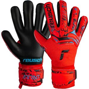 Reusch ATTRAKT GRIP EVOLUTION FINGER SUPPORT Fotbalové brankářské rukavice, červená, velikost 11