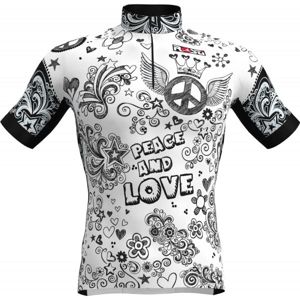 Rosti PEACE AND LOVE bílá 4xl - Pánský cyklistický dres