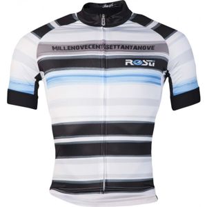 Rosti RIGA 2 DL ZIP Pánský  cyklistický dres, Bílá,Černá,Světle modrá, velikost XL