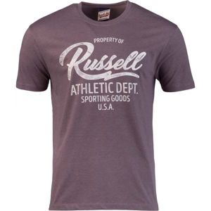 Russell Athletic PROPERTY OF S/S CREWNECK TEE SHIRT šedá XXL - Pánské tričko