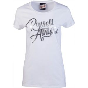 Russell Athletic S/S SCRIPT CREW bílá XS - Dámské tričko
